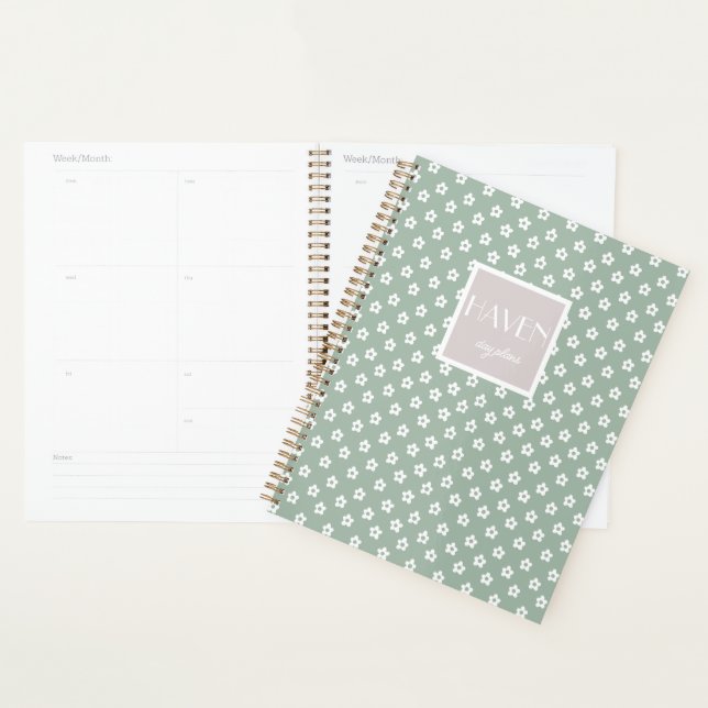 Green floral planner (Display)