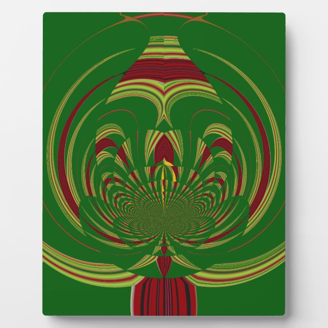 Green Floral Plaque (Front)