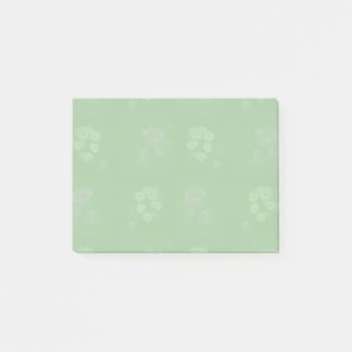 Green floral post-it notes