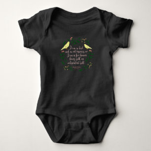 Green Floral Quote Jane Eyre Charlotte Bronte Baby Bodysuit