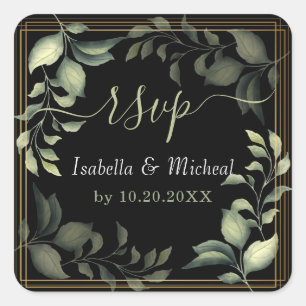 Green Floral -RSVP Classic Round Sticker