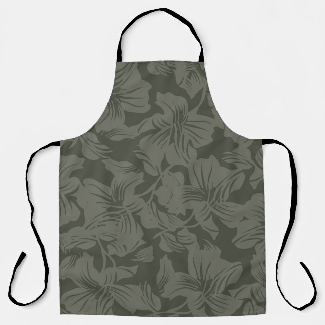 Green Floral seamless pattern backgroundabstract,  Apron (Front)