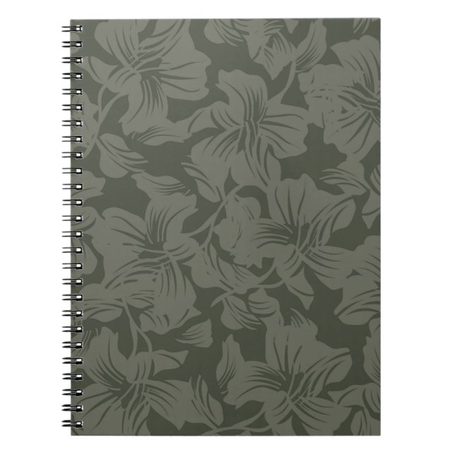 Green Floral seamless pattern backgroundabstract,  Notebook (Front)
