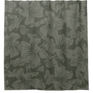 Green Floral seamless pattern backgroundabstract, Shower Curtain