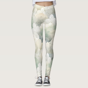 Green Floral Serenity Leggings