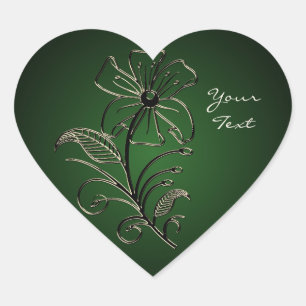 Green Floral Sticker