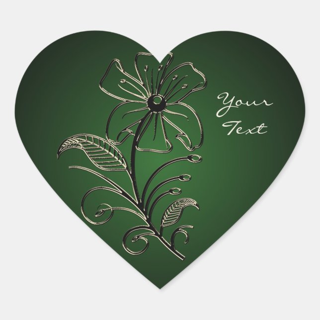 Green Floral Sticker (Front)