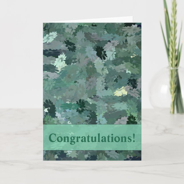 Green Floral Tapestry Card (Front)