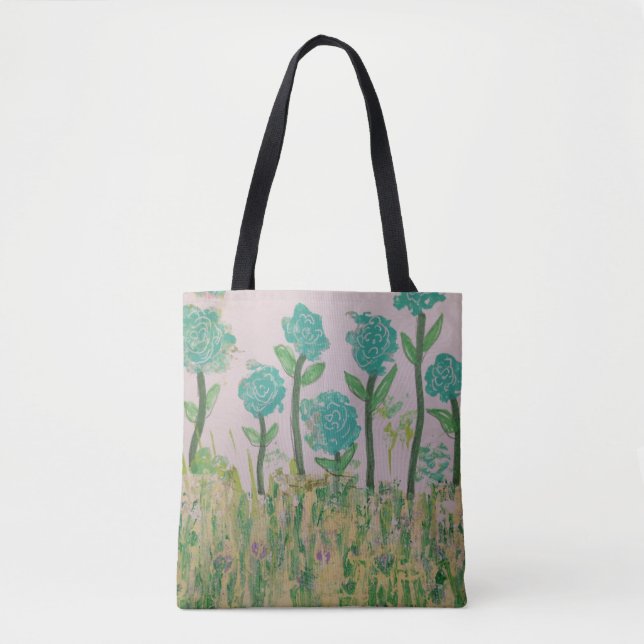 Green Floral Tote (Front)