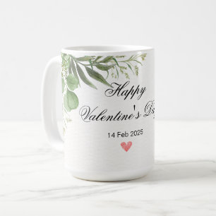 Green Floral Valentine’s Gift- Mug