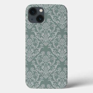 Green floral wallpaper iPhone 13 case