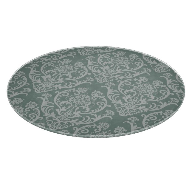 Green floral wallpaper cutting board (Corner)