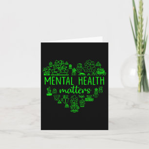 Green Floral Wildflower Mental Health Awareness S Card