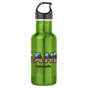 Green Floral Wildflowers Trees and Sky Granby Co. 532 Ml Water Bottle