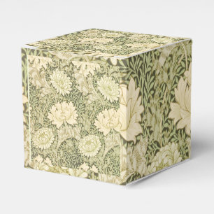 Green Floral Wm Morris Design Favour Box
