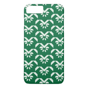 Green floral zigzag iPhone 8 plus/7 plus case
