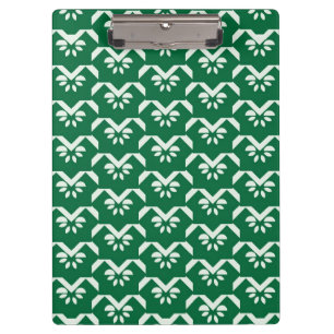 Green floral zigzag clipboard