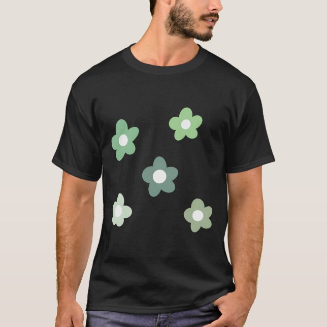 Green Flower Bundle  T-Shirt (Front)