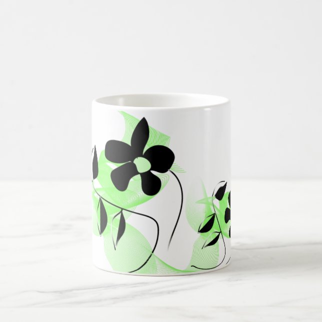  Green Flower Garden Coffee Mug (Center)