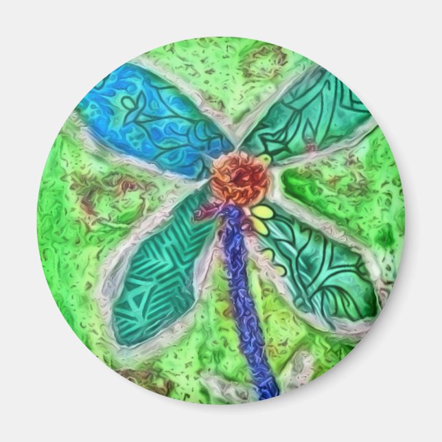 Green Flower Magnet (Front)
