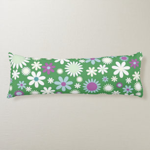 Green Flower Power Body Cushion