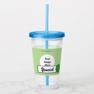 Green Flower Ribbon by Kenneth Yoncich Acrylic Tumbler