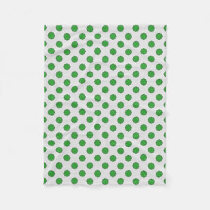 Green Flower Ribbon by Kenneth Yoncich Fleece Blanket