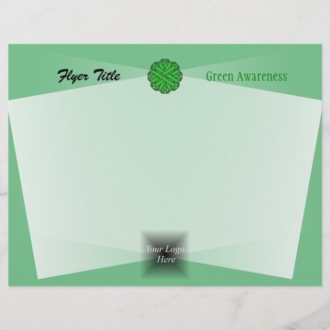 Green Flower Ribbon by Kenneth Yoncich Flyer (Front)