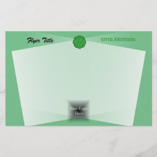 Green Flower Ribbon by Kenneth Yoncich Flyer