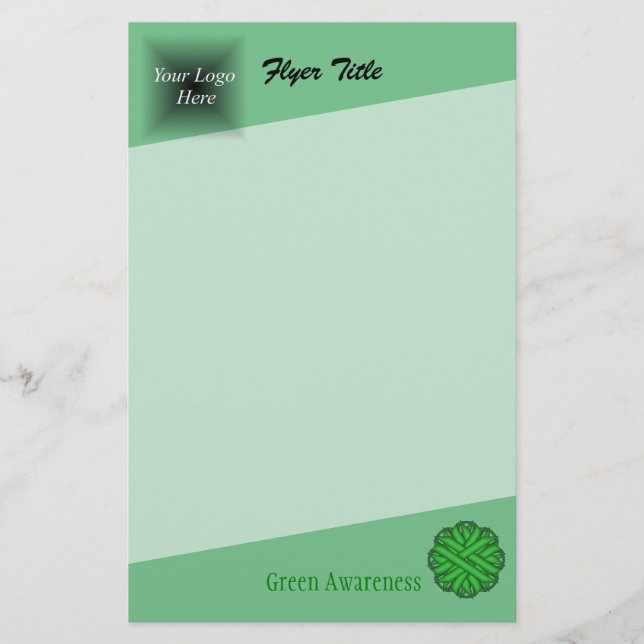 Green Flower Ribbon by Kenneth Yoncich Flyer (Front)