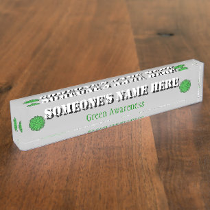Green Flower Ribbon by Kenneth Yoncich Nameplate
