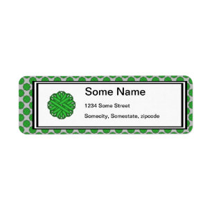 Green Flower Ribbon by Kenneth Yoncich Return Address Label