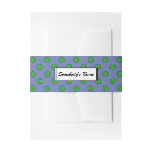 Green Flower Ribbon (Pers) by Kenneth Yoncich Invitation Belly Band