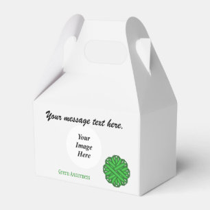 Green Flower Ribbon Template by Kenneth Yoncich Favour Box