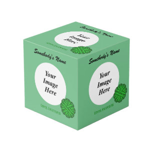 Green Flower Ribbon Tmpl by Kenneth Yoncich Cube