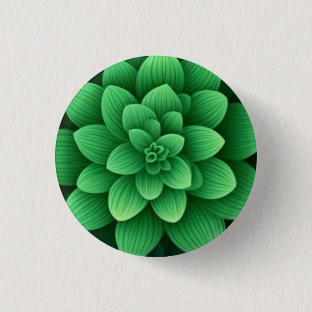 Green Flowers Background-77761 3 Cm Round Badge (Front)