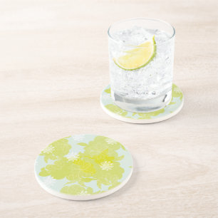 Green Flowers Coaster