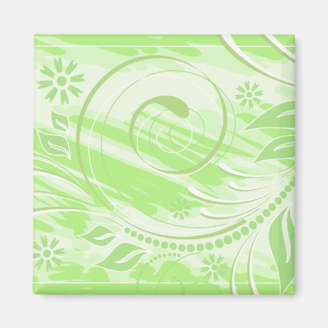 green flowers magnet (Front)