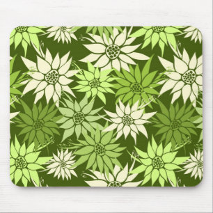 Green Flowers Mousepad