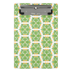 Green Flowers, Pattern Of Flowers, Floral Pattern Mini Clipboard