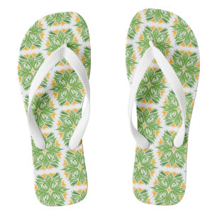 Green Flowers, Pattern Of Flowers, Floral Pattern Thongs
