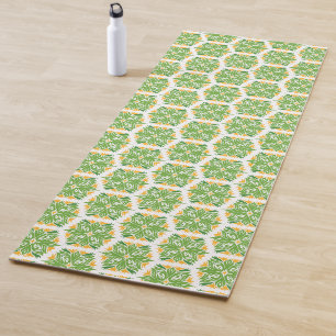 Green Flowers, Pattern Of Flowers, Floral Pattern Yoga Mat