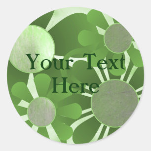 Green Flowers Stickers
