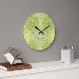 Green Flows Large Clock