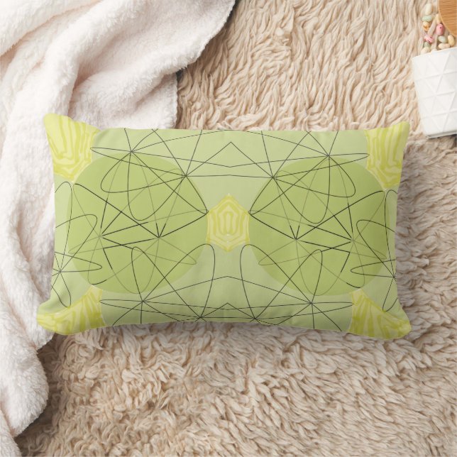 Green Flows   Lumbar Cushion (Blanket)