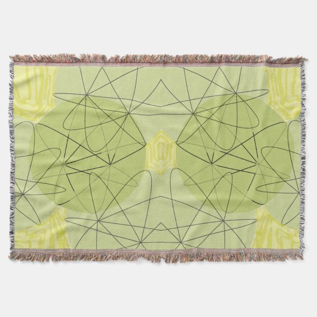 Green Flows   Throw Blanket (Front)