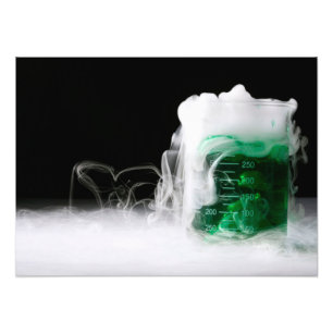 Green Fluid Beaker Photo Print