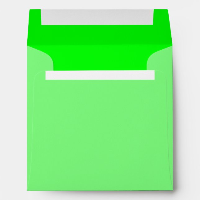 Green Fluo Neon Colour Customise This! Envelopes (Back (Bottom))