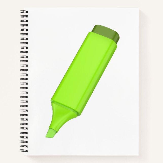 Green fluorescent pen notebook (Front)