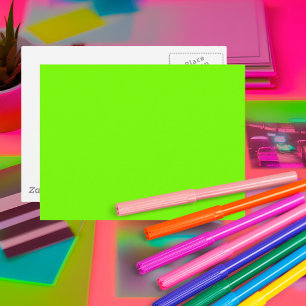 green fluorescent postcard